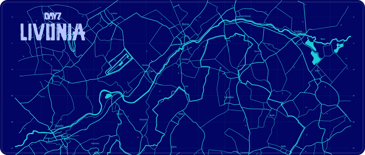 DAYZ - LIVONIA UV GLOWING MOUSEMAT