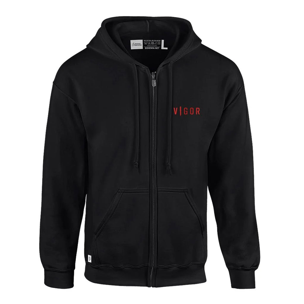 VIGOR - ORIGINAL ZIP-UP HOODIE | BLACK