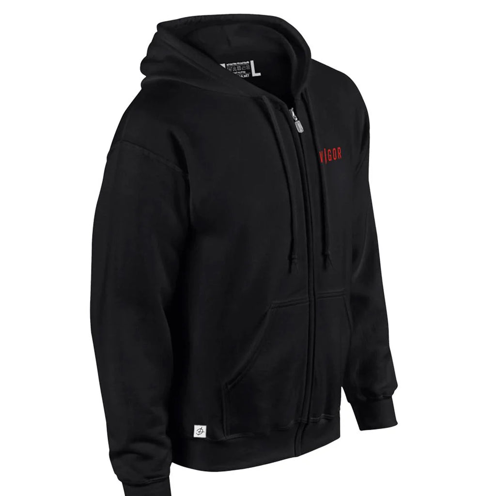 VIGOR - ORIGINAL ZIP-UP HOODIE | BLACK